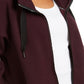 Calvin Klein Women's Performance Plus Size Hooded Warm-Up Jacket Red Size 1X