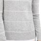 Michael Kors Women's Tinsel Striped Sweater Pearl Heather Gray Size Petite Large