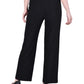 NY Collection Women's Pull-On Straight-Leg Pants Black Size Petite Large