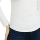 Pink Rose Junior's Lace Up Ribbed Top White Size Large