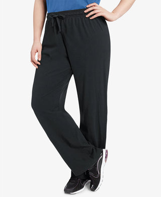 Champion Women's Plus Size Cotton Jersey Pants Black Size Extra Large