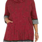 Robbie Bee Women's Plus Size Cowl-Neck Sweater Dress Red Size 3X