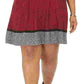 Robbie Bee Women's Plus Size Cowl-Neck Sweater Dress Red Size 3X
