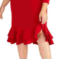 Rachel Roy Women's Plus Elle Ruffle Hem Bright Red Size 16W