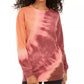 Ultra Flirt Juniors' Tie-Dye Tunic Sweatshirt Dark Purple Size Small