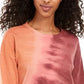 Ultra Flirt Juniors' Tie-Dye Tunic Sweatshirt Dark Purple Size Small