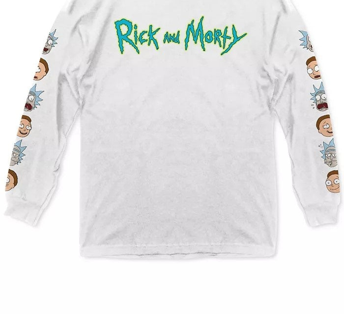 Ripple Junction Rick and Morty Men's Graphic T-Shirt White Size Medium