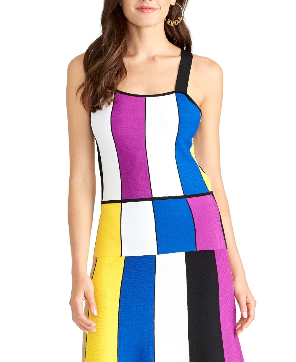 Rachel Roy Junior's Square Neck Tank Top Pink Size X-Large