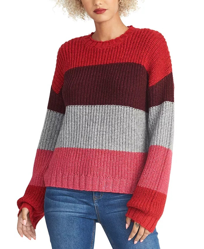 Rachel Roy Women's Colorblocked Sweater Pink Size Medium