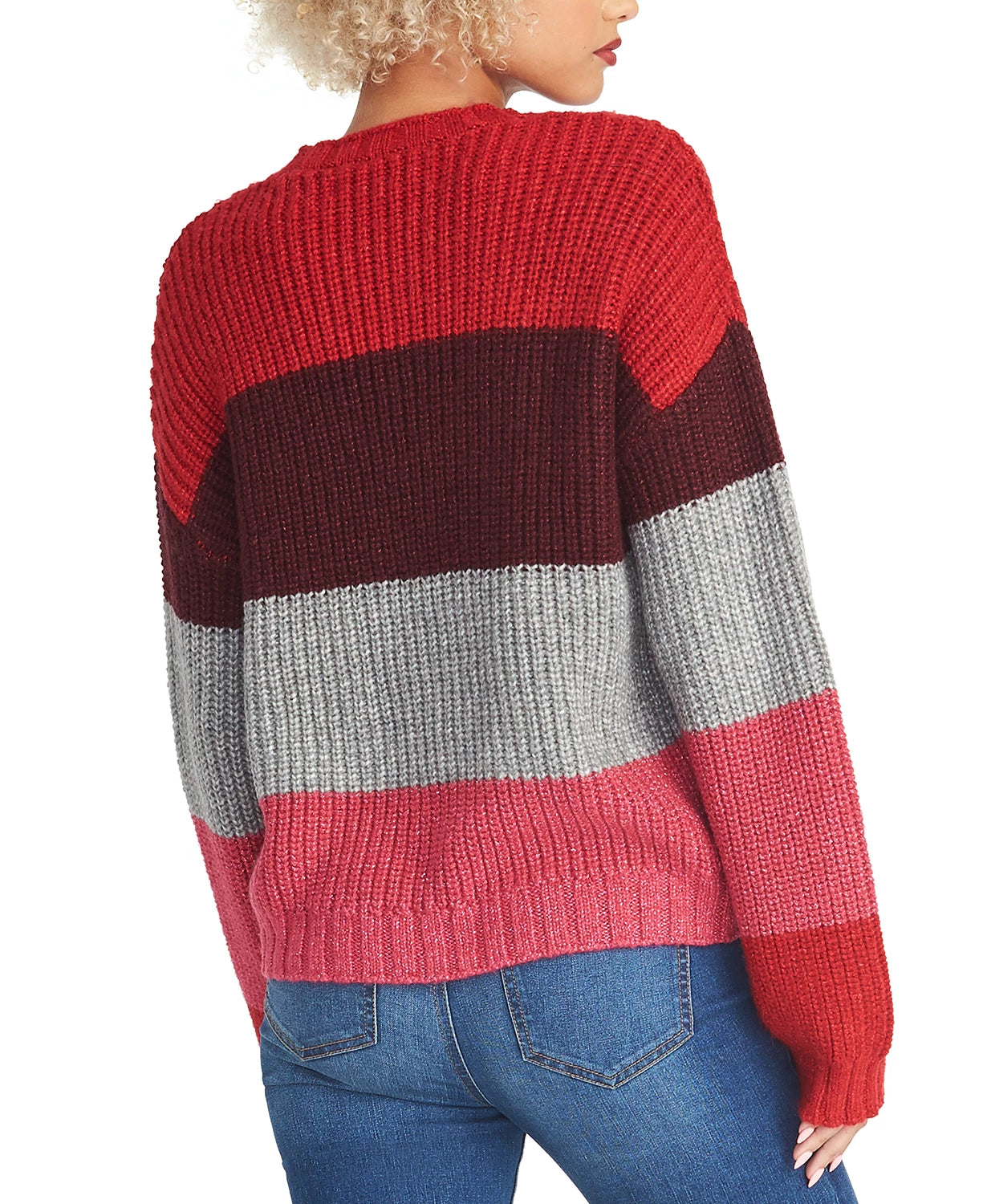 Rachel Roy Women's Colorblocked Sweater Pink Size Medium