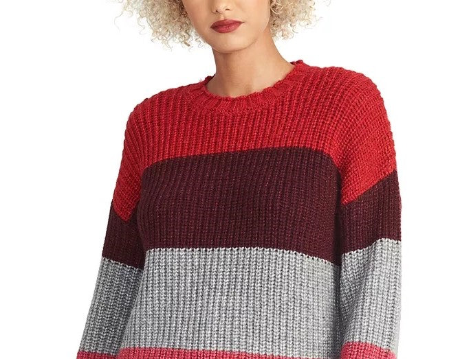 Rachel Roy Women's Colorblocked Sweater Pink Size Medium