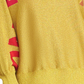 Rachel Roy Women's Metallic Love Graphic Sweater Yellow Size X-Small