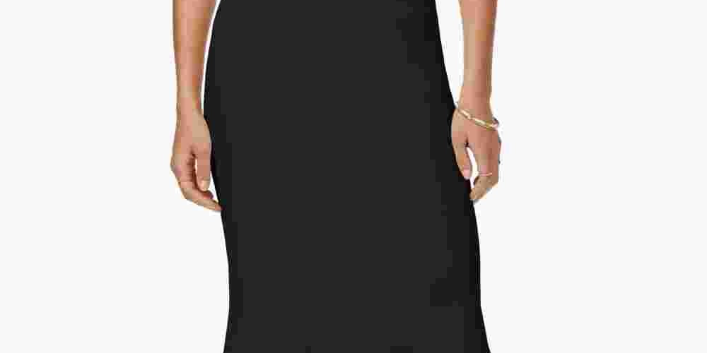 Rachel Roy Women's Jacquard Midi Skirt Black Size Small