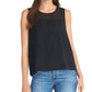 Rachel Roy Women's Mesh Yoke Sleeveless Top Black Size X-Large
