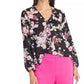 Rachel Roy Women's Layla Asymmetrical-Ruffle Top Black Size X-Large