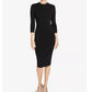 Rachel Roy Women's Back Cutout Sweater Dress Black Size Medium