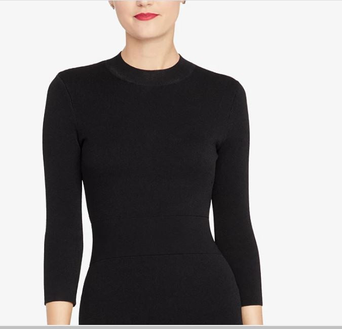 Rachel Roy Women's Back Cutout Sweater Dress Black Size Medium