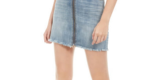 Indigo Rein Junior's Zippered Denim Skirt Blue Size 1