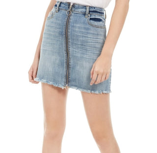 Indigo Rein Junior's Zippered Denim Skirt Blue Size 1