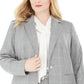 Calvin Klein Women's Windowpane Plaid Jacket Silver Size 12
