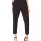 Calvin Klein Women's Slim-Leg Ankle Windowpane Pants Silver Size 14