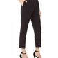 Calvin Klein Women's Slim-Leg Ankle Windowpane Pants Silver Size 14