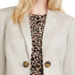 Calvin Klein Women's Double Breasted Open Front Blazer Beige Size 0