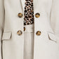 Calvin Klein Women's Double Breasted Open Front Blazer Beige Size 0