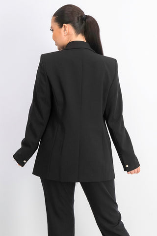 Calvin Klein Women's Imitation Pearl Open-Front Jacket Black Size 0