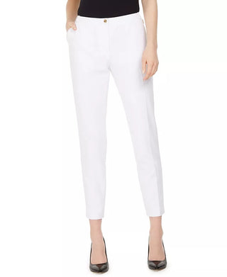 Calvin Klein Women's Slim-Leg Ankle Dress Pants White Size 6