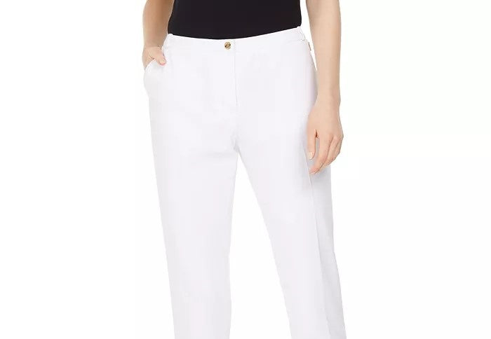 Calvin Klein Women's Slim-Leg Ankle Dress Pants White Size 6