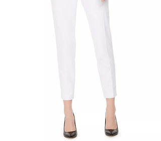 Calvin Klein Women's Slim-Leg Ankle Dress Pants White Size 6