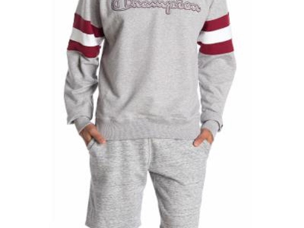 Champion Men's Colorblocked Sweatshirt White Size X-Large