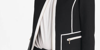 Calvin Klein Women's Contrast Trim Jacket Black Size 2