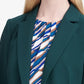 Calvin Klein Women's Three-Pocket One-Button Blazer Blue Size 0