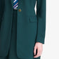 Calvin Klein Women's Three-Pocket One-Button Blazer Blue Size 0