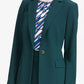 Calvin Klein Women's Three-Pocket One-Button Blazer Blue Size 16