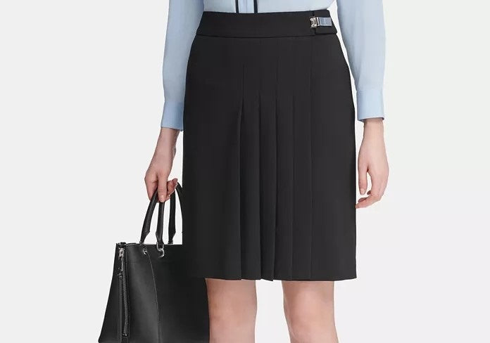 Calvin Klein Women's Pleated Skirt Black Size 6
