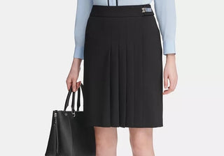Calvin Klein Women's Pleated Skirt Black Size 6