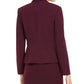 Calvin Klein Women's Collarless Open Front Jacket Purple Size 8