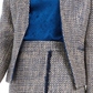 Calvin Klein Women's Asymmetrical Tweed Blazer Blue Size 4