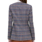 Calvin Klein Women's Plaid Tweed Blazer Brown Size 8