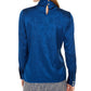 Calvin Klein Women's Printed Mock-Neck Top Blue Size X-Large