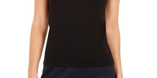 Calvin Klein Women's Sleeveless Mock Neck Top Black Size X-Large