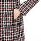 Calvin Klein Women's Tweed Plaid Topper Jacket Red Size 10