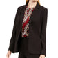 Calvin Klein Women's Piped Trim Tuxedo Blazer Black Size 8