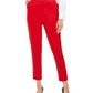 Calvin Klein Women's Pleated Waist Slim Fit Dress Pants Red Size 4
