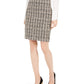 Calvin Klein Women's Sequined Tweed Skirt Beige Size 14