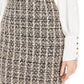 Calvin Klein Women's Sequined Tweed Skirt Beige Size 14