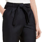 Calvin Klein Women's Tie-Front Slim Fit Pants Navy Size 12